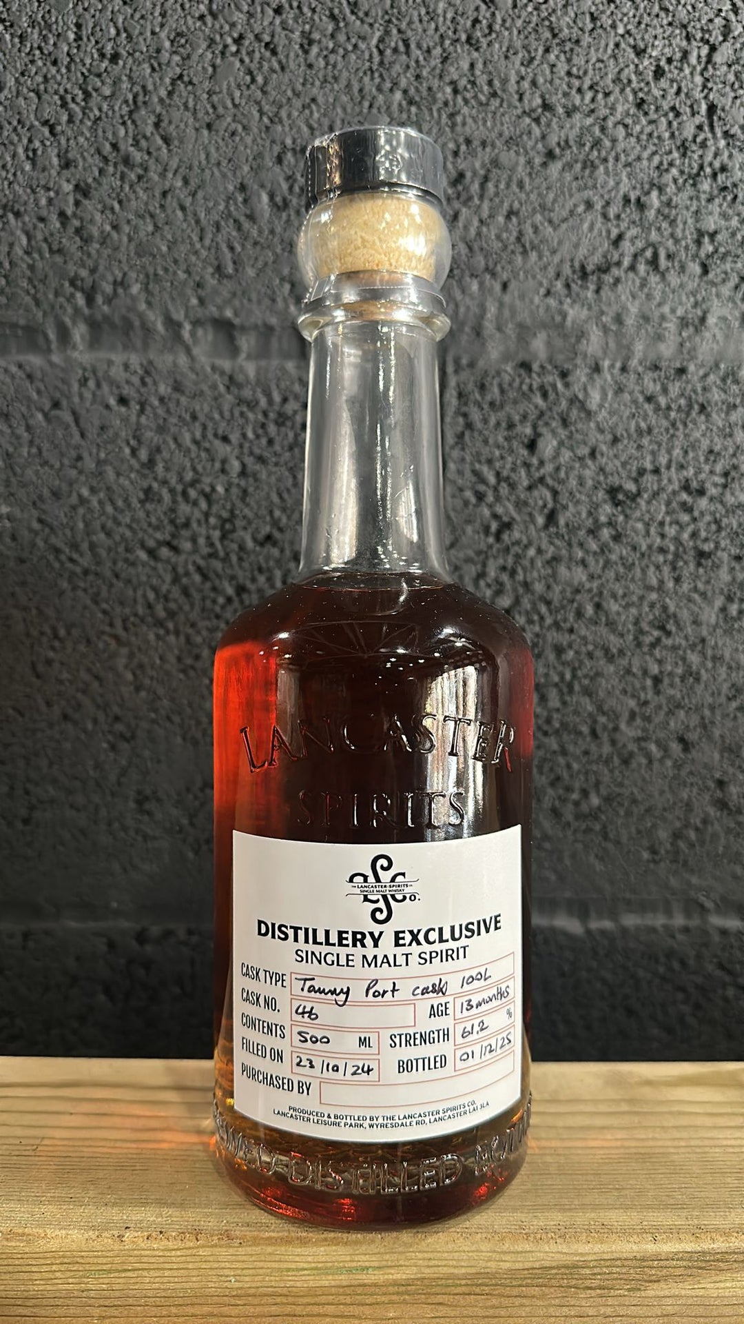 Lancaster Spirits Co. Exclusive Single Malt Spirit 50cl Bottling - Tawny Port Cask #46